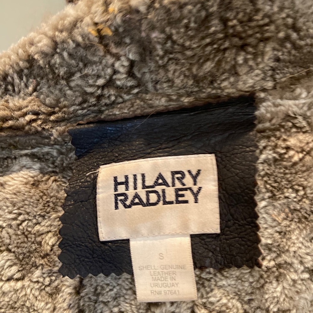 Hilary Radley Leather Shearling Jacket. Size S - Picture 5 of 7